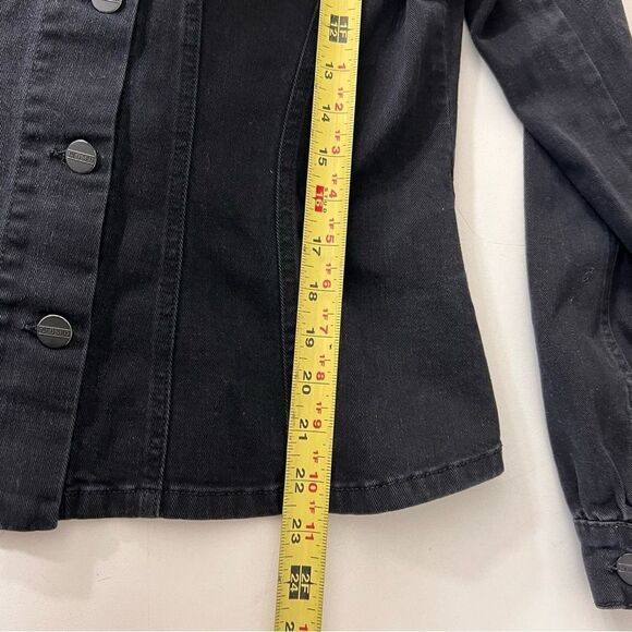 Closed Denim Jacket Women’s M Washed Black Button Front Made In Italy - Picture 7 of 8